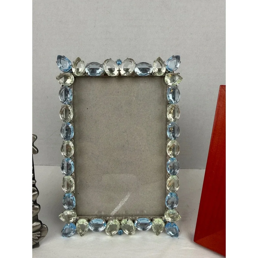 Lot of 3 Y2K Picture Frames Forever Friends‎ Frog Crystal Red Love Wood